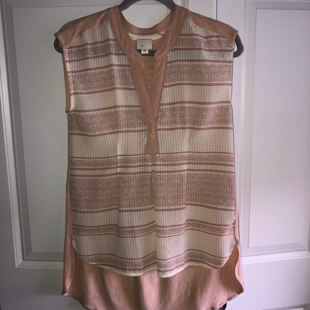 Postmark Anthropologie High Low‎ sleeveless Top Blouse XS